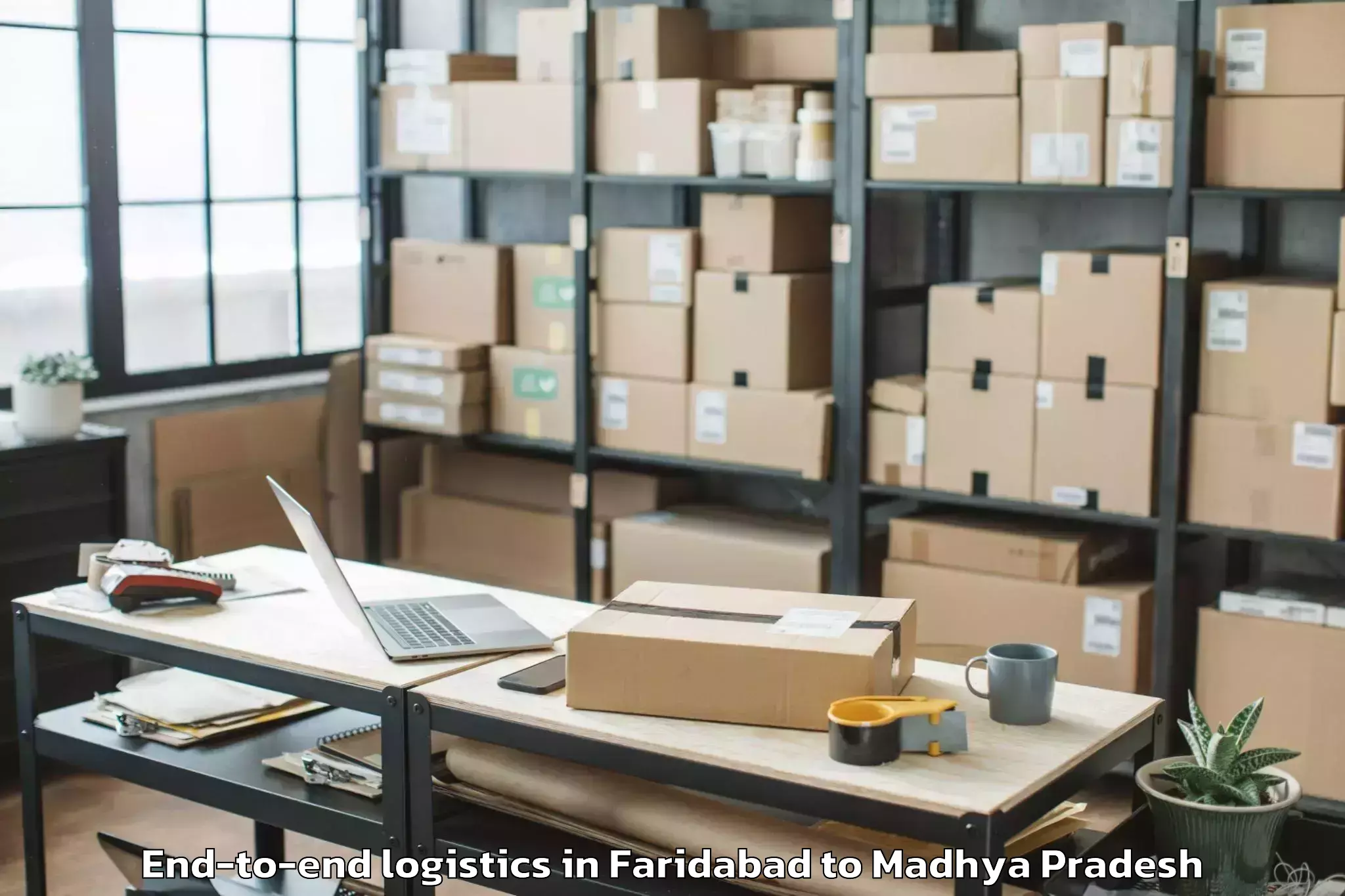 Leading Faridabad to Shajapur End To End Logistics Provider